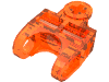 Деталь LEGO Technic Axle Connector 2 x 3 with Ball Socket, Open Sides, Прозрачный неоново-оранжевый