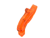 Деталь LEGO Minifig Feather / Plume Triple Point, Прозрачный неоново-оранжевый