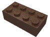Деталь LEGO Кирпичик 2 x 4, Коричневый