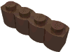 Деталь LEGO Кирпичик специальный палисадный 1 x 4, Коричневый