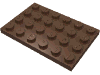 Набор LEGO Plate 4 x 6, Коричневый
