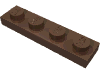 Деталь LEGO Пластина 1 x 4, Коричневый