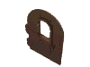 Деталь LEGO Door 1 x 4 x 6 Round Top with Window and Keyhole, Nonreinforced Edge, Коричневый