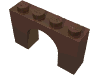 Деталь LEGO Кирпичик-арка 1 x 4 x 2, Коричневый