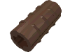 Деталь LEGO Technic Axle Connector Ridged [with x Hole x Orientation], Коричневый