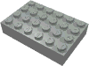 Набор LEGO Brick 4 x 6, Светло-серый