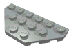 Деталь LEGO Пластина-клин 3 x 6, со срезанными углами, Светло-серый