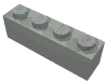 Деталь LEGO Кирпичик 1 x 4, Светло-серый