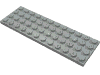 Деталь LEGO Пластина 4 x 12, Светло-серый