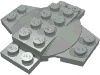 Деталь LEGO Plate Special 6 x 6 x 2/3 Cross with Dome, Светло-серый