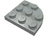 Набор LEGO Plate, Round Corner 3 x 3, Светло-серый