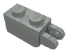Деталь LEGO Hinge Brick 1 x 2 Locking with 2 Fingers Vertical End, Светло-серый