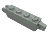 Деталь LEGO Hinge Brick 1 x 4 Locking with 1 Finger Vertical End and 2 Fingers Vertical End, Светло-серый