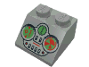 Набор LEGO Slope Brick 45В° 2 x 2 with Green and Grey Controls Print, Светло-серый