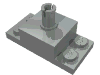 Деталь LEGO Brick Special 2 x 2 with Top Pin and 1 x 2 Side Plates, Светло-серый