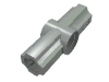 Деталь LEGO Technic Axle and Pin Connector Angled #2 - 180°, Светло-серый