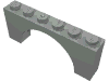 Деталь LEGO Brick Arch 1 x 6 x 2 - Thick Top with Reinforced Underside, Светло-серый