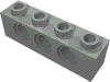 Деталь LEGO Кирпичик Technic 1 x 4, Светло-серый