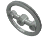 Деталь LEGO Technic, Steering Pulley Large, Светло-серый
