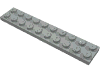 Деталь LEGO Пластина 2 x 10, Светло-серый