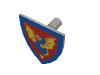 Набор LEGO Minifig Shield - Triangular with Blue Dragon Print, Светло-серый