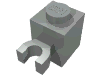 Набор LEGO Brick Special 1 x 1 with Clip Vertical [Thick U Clip, Solid Stud], Светло-серый