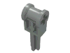 Деталь LEGO Technic Pole Reverser Handle, Светло-серый