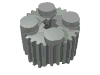 Набор LEGO Brick, Round 2 x 2 [Grill], Светло-серый