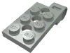 Набор LEGO Hinge Plate 2 x 4 with Pin Hole - Top, Светло-серый