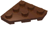 Деталь LEGO Пластина-клин 3 x 3, со срезанным углом, Красно-коричневый