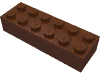Деталь LEGO Кирпичик 2 x 6, Красно-коричневый
