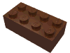 Деталь LEGO Кирпичик 2 x 4, Красно-коричневый