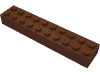 Деталь LEGO Кирпичик 2 x 10, Красно-коричневый