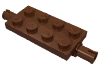 Деталь LEGO Пластина специальная 2 x 4, со штифтами, Красно-коричневый