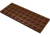 Деталь LEGO Пластина 4 x 10, Красно-коричневый