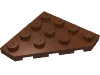 Деталь LEGO Пластина-клин 4 x 4, со срезанным углом, Красно-коричневый