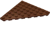 Набор LEGO Wedge Plate 8 x 8 Cut Corner, Красно-коричневый
