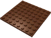 Набор LEGO Plate 8 x 8, Красно-коричневый