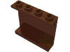 Деталь LEGO Панель 1 x 4 x 3, Красно-коричневый