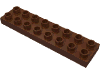 Деталь LEGO Пластина 2 x 8, Красно-коричневый