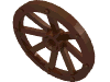 Деталь LEGO Wheel Wagon Large (33mm D.), hole type undetermined, Красно-коричневый