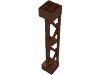 Деталь LEGO Support 2 x 2 x 10 Girder Triangular Vertical - Type 3 - Axle Hole, 3 Posts, Красно-коричневый