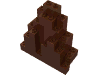 Деталь LEGO Каменная панель треугольная 3 x 8 x 7, Красно-коричневый