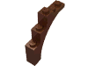 Деталь LEGO Brick Arch 1 x 5 x 4 - Irregular Bow, Reinforced Underside, Красно-коричневый