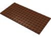 Набор LEGO Plate 8 x 16, Красно-коричневый