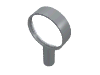 Magnifying Glass with Thin Frame and Hollow Handle [Plain]
