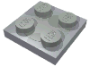 Turntable 2 x 2 Plate, Complete Assembly with Light Gray Top