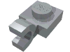 Набор LEGO Plate Special 1 x 1 with Clip Horizontal, Светлый сине-серый