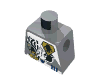 Minifig Torso UFO Alien Yellow Insignia and 3 Blue Bars Print
