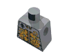 Minifig Torso UFO Silver and Gold Circuitry Print
